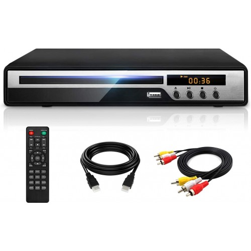 DVD Player, HDMI AV Output, All Region Free CD DVD Players for TV, DVD  Players with